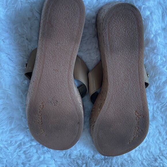 Sam Edelman Romy Khaki platform wedge thong sandals size 10M - Picture 10 of 10